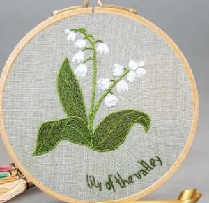 ผ้าเช็ดปากผ้าลินินแบบมีตะเข็บผ้าเช็ดปากปักด้วยมือผ้าเช็ดปากชาดอกลิลลี่หุบเขาฤดูใบไม้ผลิออกแบบให้ปรับแต่งได้สำหรับงานแต่งงานที่บ้าน - Product Image 4