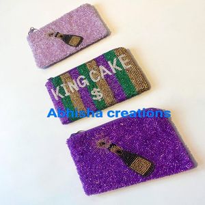 Monedero de Cuentas para Mujer, Bolsa Pequeña Hecha a Mano con Diseño Intrincado de Cuentas, Accesorio de Moda de Lujo para Monedas y Fiestas - Product Image 2