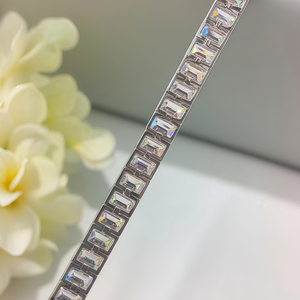 Sarva jewels 2025 más Popular VVS Moissanite diamante joyería clásica Vintage 925 plata esterlina Baguette corte diamante collar - Product Image 3