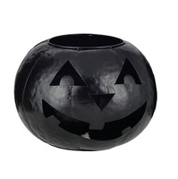 Décoration d'Halloween Moderne et Contemporaine : Citrouilles Noires Empilées Durables, Ornement de Table Jack O'Lantern à Plusieurs Niveaux, Décoration d'Intérieur en Gros