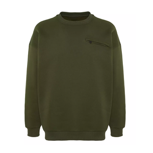 เสื้อเชิ้ตโอเวอร์ไซส์แขนยาวทรงปกติ คอกลม ผ้าฝ้าย 100% สำหรับผู้ชาย รุ่น 2027 - Product Image 3