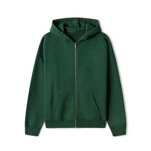 Sudadera con Capucha Personalizada de Algodón 100% Grueso para Otoño, con Cierre, Impresión Digital, Logotipo Personalizado, Pedrería y Cremallera, Estilo Casual - Product Image 1