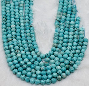Bulk Loose Round <b>Beads</b> Strands of Turquoise Howlite Healing Gemstone 8MM Round <b>Stone</b> <b>Beads</b> - Product Image 5
