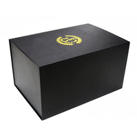Boîte en papier noir personnalisée, grand emballage cadeau magnétique pour vêtements, cosmétiques, produits de soin de la peau, fournisseur fiable pour l'utilisation de l'appareil photo