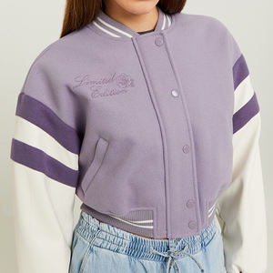 Vestes Letterman pour femmes Manches en cuir véritable Vestes de baseball personnalisées de qualité supérieure à vendre - Product Image 3