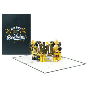 Carte de vœux en papier artisanal pop-up 3D personnalisable avec enveloppe Anniversaire élégant Artisanat en papier - Product Image 2