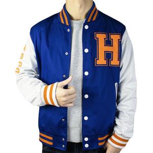 Oem Custom Logo Men Varsity <b>Jacket</b> <b>Thin</b> Polyester Fabric Letter Pattern <b>Waterproof</b> Windproof Breathable Eco-Friendly Reversible - Product Image 1