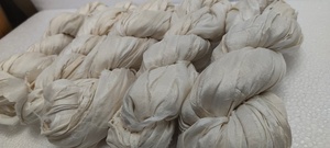 Cintas de Seda de Sari 100% Recicladas Hechas a Medida, Color Blanco Natural, Lavables, para Joyería, Artesanía, Tejido, Proyectos Ecológicos para Reventa - Product Image 3