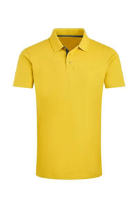 T-shirt polo pour hommes conçu sur mesure avec logo personnalisé à manches courtes sur tissu en toile solide - Product Image 3