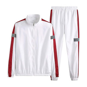 Premium 2 pièces Full Zip Sweat Suit Respirant Léger Manches Longues Solide Imprimé Gym Jogging Sport Survêtement pour L'hiver - Product Image 5