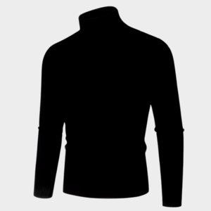 Pull à col roulé décontracté pour hommes en tricot à col haut pull d'hiver à col rond manches longues respirant motif anti-rétrécissement décoré - Product Image 1