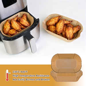 Broodpan Voering Air Friteuse Accessoires Vierkant Groot Siliconen Oliepapier Keuken Bakken Wegwerp Verdikte Olie-Proof Friteuse Papier - Product Image 2