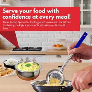 Gran oferta, perfecto para Weight Watchers Buffets Party, Juego de 4 cucharas de cucharón de Control de porciones perforadas de acero inoxidable para servir - Product Image 3