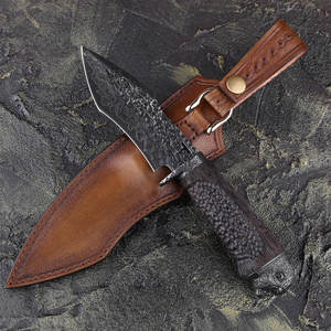 Cuchillo de Supervivencia de Acero de Damasco Hecho a Mano de Calidad, Cuchillo de Caza y Campismo para Actividades al Aire Libre, Exclusivo Cuchillo de Supervivencia de Acero de Damasco - Product Image 2