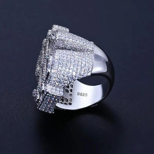 Bague de Fiançailles et de Mariage en Argent Sterling 925 de Haute Qualité, Style Hip Hop, avec Diamants, pour Hommes et Femmes - Vente en Gros de Bijoux Fins - Product Image 2