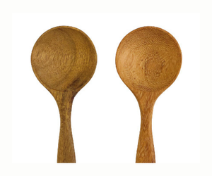 Niños Vintage japonés de madera pequeña cuchara para bebé chico cubiertos utensilio cubiertos mango largo cuchara de madera maciza café tenedor - Product Image 1