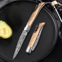 Couteau pliant à pointe tombante en acier Damas, personnalisable en gros, service OEM/ODM - Haute performance, multifonctionnel, pour la chasse en extérieur