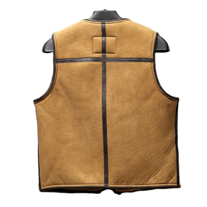 Men's High Quality Custom Style Leather Motorbike <b>Vest</b> Breathable Waterproof Quick Dry Anti-UV Plus Size for Outdoor Winter Use - Product Image 6