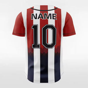 เสื้อเบสบอลแบบคอตั้งระบายอากาศได้ดี ผลิตด้วยเทคนิคการพิมพ์แบบซับลิเมชั่น พร้อมโลโก้สั่งทำพิเศษ คุณสมบัติป้องกันแบคทีเรียและแห้งเร็ว เหมาะสำหรับกีฬาซอฟต์บอล - Product Image 6