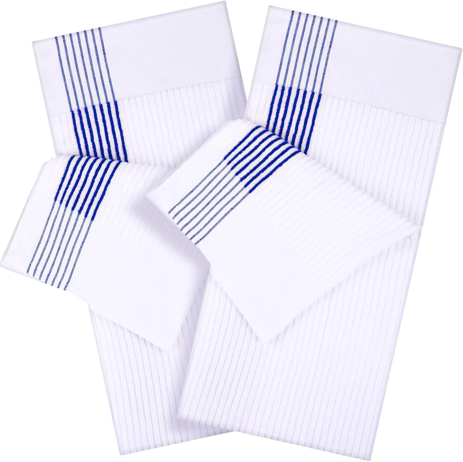 White With Blue Stripe