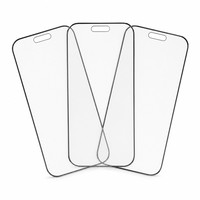 Lot de 3 protections d'écran en verre trempé à couverture intégrale pour iPhone 16 15 14 13 12 11 Pro 8 7 Plus X XS