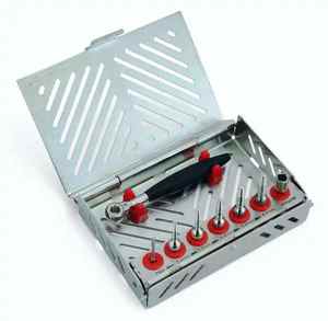 ชุดเครื่องมือขยายกระดูกขนาดเล็กสำหรับการปลูกถ่ายรากฟันเทียม ยกไซนัส และการผ่าตัดจัดฟัน ทำจากสแตนเลสเคลือบ MOL แบบใช้มือ - Product Image 6