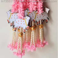 Indische Pichwai Stoffgirlande für Hochzeit, Abschlussfeier, Ostern - Umweltfreundliche Innen-/Außendekoration mit Aufhängeöse