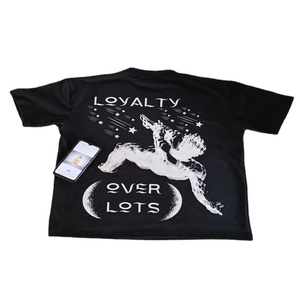 Camisetas de hombre de algodón 100% de alta calidad OEM estilo leopardo formal con etiqueta personalizada y bolsa serigrafía incluida - Product Image 1