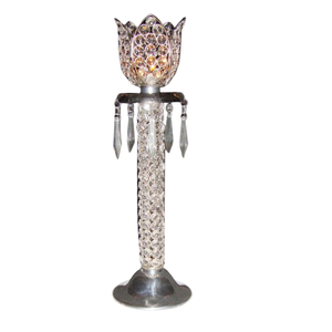 Portavelas votivo de cristal decorado para fiesta de boda, precio bajo, portavelas hecho a mano de Metal decorativo, venta al por mayor - Product Image 1