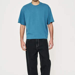 Camiseta Corta Extra Grande para Hombre, 100% Algodón, Transpirable, con Hombros Caídos, Diseño Gráfico, Impresión Digital, Tejido de Punto - Product Image 2