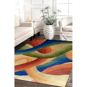 Alfombra personalizada KVR Beauty con mechones a mano, alfombras personalizadas de lana hechas a mano para sala de estar, alfombras artesanales - Product Image 4
