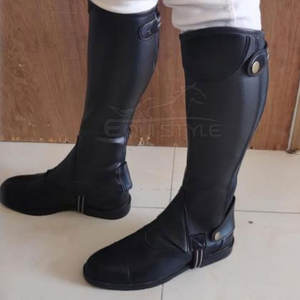 Los chapones de equitación más vendidos, suministro a granel hecho a medida, ajuste cómodo, desgaste de entrenamiento ecuestre negro resistente a desgarros, medio chapones - Product Image 4