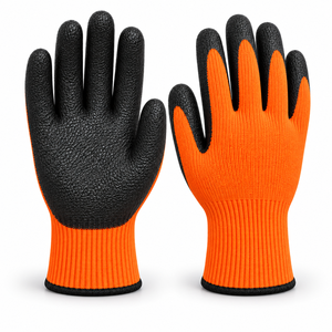 Guantes de mantenimiento recubiertos de látex que ofrecen tracción segura, material duradero y movimiento cómodo para actividades de reparación y servicio - Product Image 1