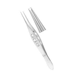Pierse Manual Fórceps de Oftalmología Delicado Recto 1x1 Dientes 0,1mm Acero Inoxidable - Product Image 1