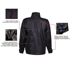 Leather Jacket Industrial Safety Leather <b>Welding</b> Leather <b>Welding</b> Jacket Heavy Duty - Product Image 6