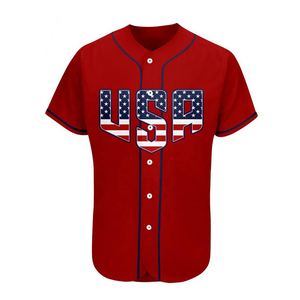 Vente en gros 100% maillots de baseball brodés personnalisés en polyester vêtements de softball avec sublimation de haute qualité abordable - Product Image 1