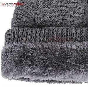 Gorro de invierno para hombre, gorro elástico de tela suave para uso diario, gorro de algodón transpirable - Product Image 3