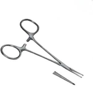 Producto más vendido Halstead, pinzas hemostáticas delicadas, rectas, 1x2 dientes, 12cm, pinzas personalizadas de acero inoxidable, instrumentos - Product Image 3