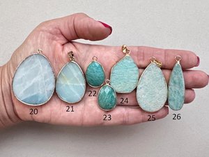 Collar con colgante de amazonita natural, joyería de piedras preciosas largas, collar de piedra elegante, regalo para mujer - Product Image 2