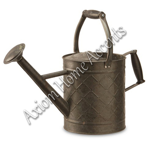 Axiom Home Accents Directo DE LA India Modern Silver Indoor & Hanging Plant Decor Hechos a mano Metal Water Can - Product Image 6
