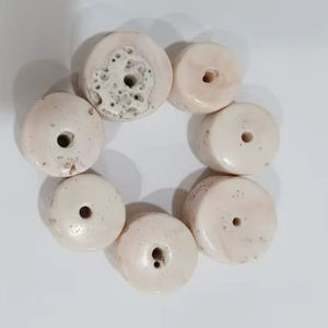 พลอยทรงกลมธรรมชาติเจาะรูตรงกลางสำหรับทำเครื่องประดับจากอินเดีย ขายส่งพลอยหลวม ลด 20% พร้อมของแถมสีขาวโดซี่ - Product Image 2