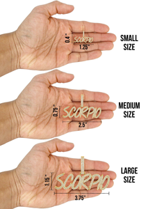 Colgantes de letras de diamantes cultivados en laboratorio VVS hechos a medida, Material de oro de 10K/14K, estilo rapero de Hip Hop helado, regalo perfecto - Product Image 2