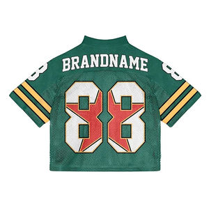 High Quality Mesh American Football <b>Crop</b> <b>Top</b> Team Sportswear Uniform Sublimation Oversized Hip Hop Football Jersey - Product Image 6