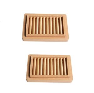 Porte-savon en bambou fait main moderne pour lavabo de salle de bain, plateau à savon naturel, écologique, durable, antidérapant - Product Image 3
