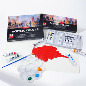 Ensemble <span class=keywords><strong>de</strong></span> peinture acrylique fluide <span class=keywords><strong>Paul</strong></span> Cézanne 12/24 couleurs 6ml pour étudiants, pour verre, <span class=keywords><strong>toile</strong></span>, papier, art - Product Image 1