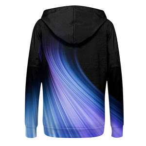 Vente en gros de sweat-shirts à capuche zippés pour femmes, personnalisés, bleu néon, style streetwear, haute qualité, poches kangourou sur le devant, séchage rapide - Product Image 3