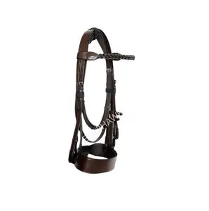 LIGHTWEIGHT FANCY LEATHER HORSE BRIDLE LACED DESIGN BROW BAND INCLUDED LEATHER REINS/CUSTOM DESIGN POLO BRIDLE