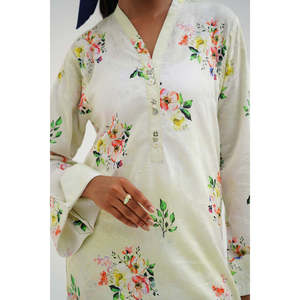 Ensemble coordonné imprimé en coton et viscose KST-43362 en tissu crêpe pour la saison printemps/été - Product Image 5