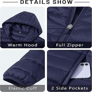 Veste d'hiver réversible de haute qualité pour hommes Logo personnalisé OEM Imprimé Fermeture à glissière Bulle Design made by Dress Sports - Product Image 6