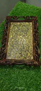 Plateau en bois sculpté pour vaisselle pour servir des aliments avec style et but! - Product Image 4